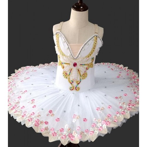 Girls modern dance tutu skirt ballet dresses pancake skirts ballerina swan lake stage performance ballet dance costumes